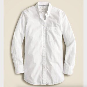 J. Crew NWOT Classic-Fit Washed Cotton Poplin Shirt - Size 2